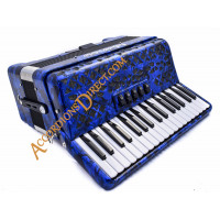 E. Soprani 34 key 72 bass blue accordion, MIDI options available